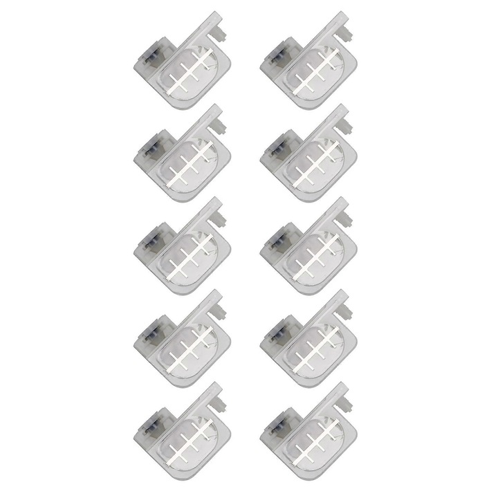 Set 10 amortizoare cerneala patrate, alb, 3x2mm