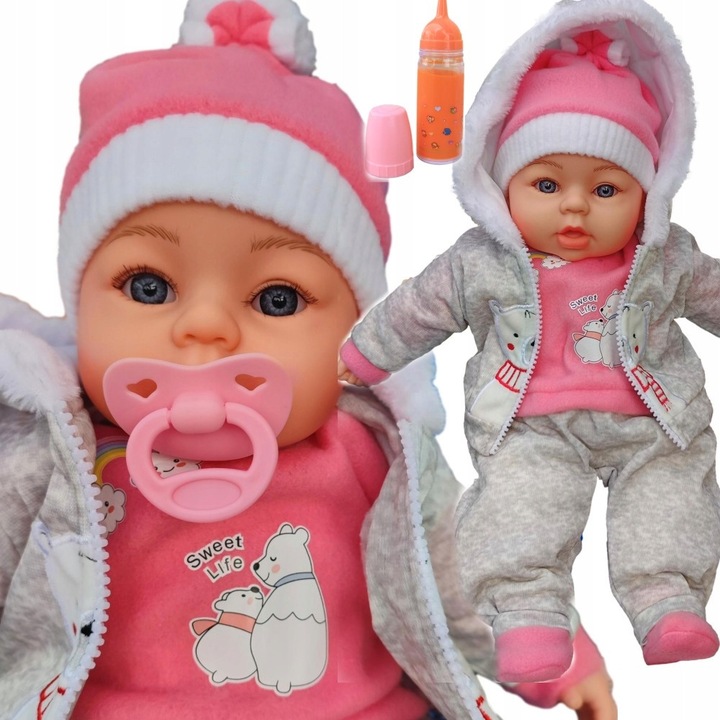 Papusa Bobas 45cm, Vorbeste si Canta in Romana, cu Accesorii