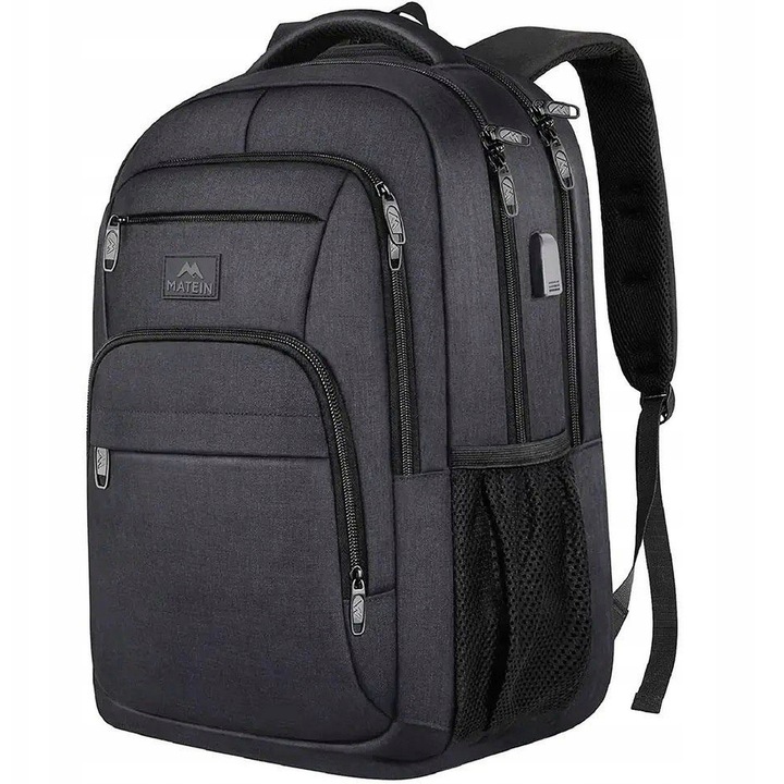 Rucsac Matein 1331, 3 compartimente, negru, 45x30x20cm, 28L