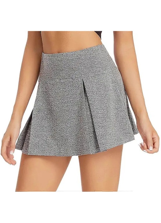 Fusta de baie cu gri, poliester, talie inalta, set, Gri