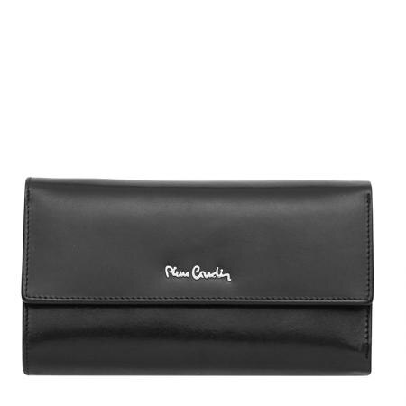 Portofel dama, Pierre Cardin, PCL00407, Piele naturala, Negru