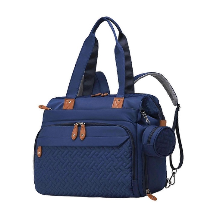 Rucsac pentru scutece, capacitate mare, compartiment pentru incaltaminte, albastru, 40x16x35cm