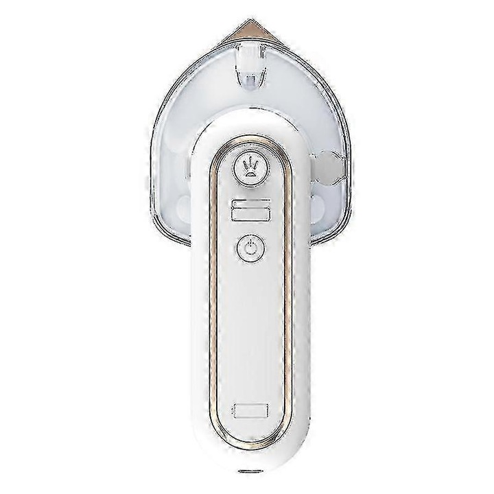 Fier de calcat portabil fara fir, incarcare USB, 80ml, reglabil, alb, 20x10x8cm