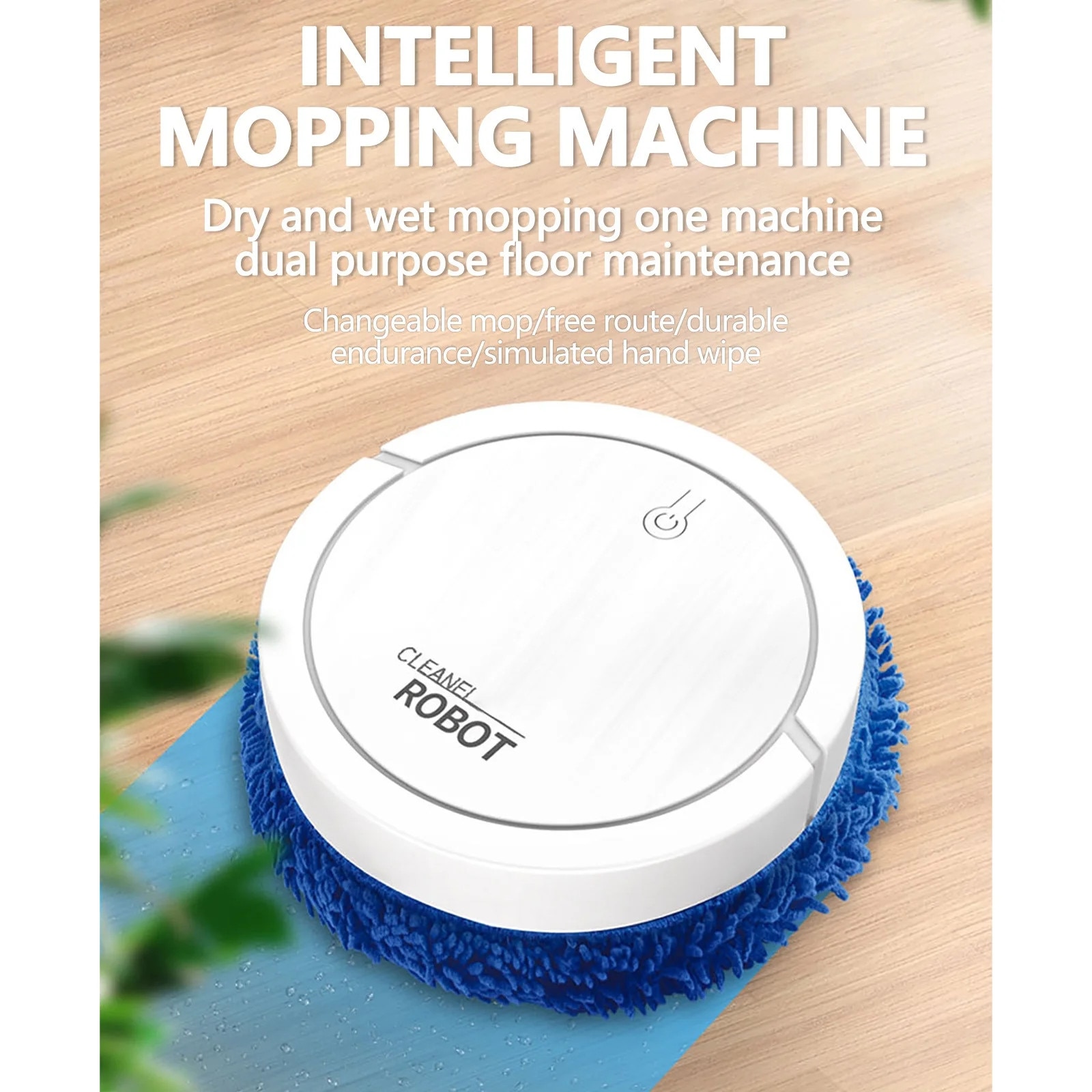 Robot mop YANYXR, imitare stergere manuala, alb, 23x23x6cm