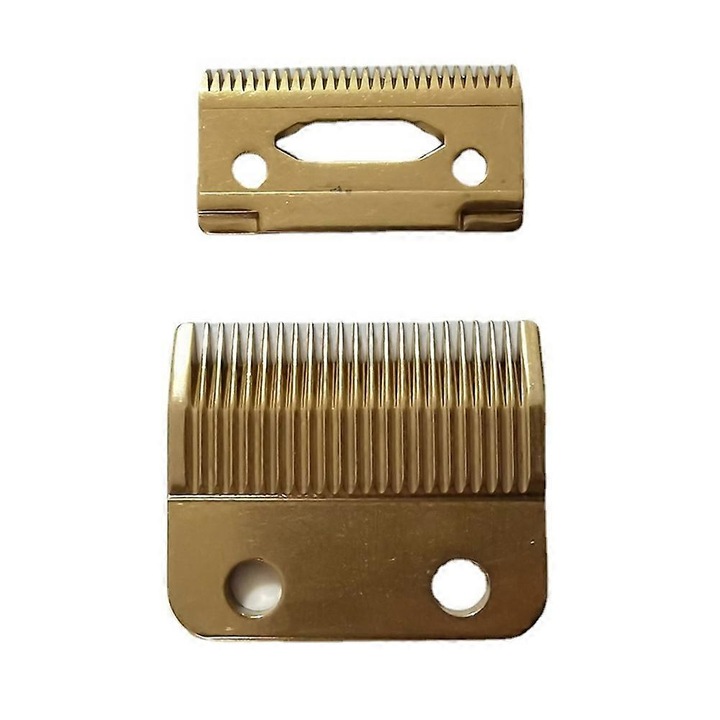 Set lame reglabile pentru tuns, metal, auriu, 2 piese