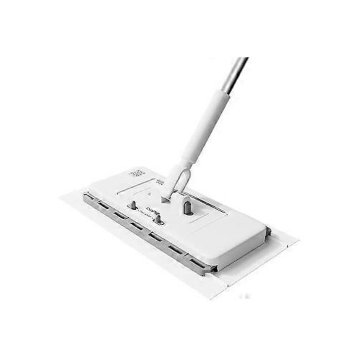 Mop plat 30cm, rezistent, cu sistem fixare pad, pentru podele lemn si gresie