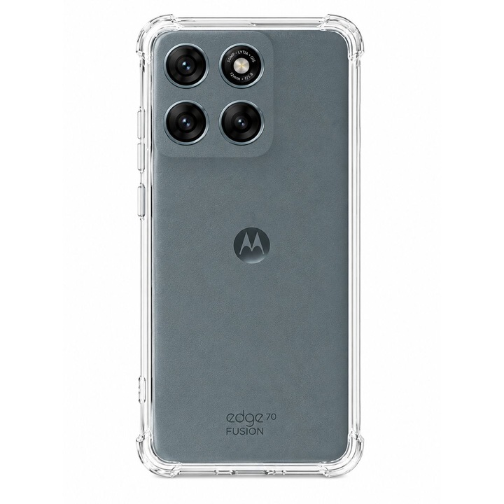 Husa protectie Mat-Tech compatibila cu Motorola Edge 70 Fusion, Protectie Camera, Margini ridicare Ecran, Colturi anti-soc, Rezistenta la impact, Transparenta