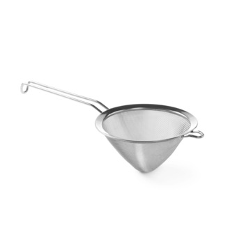 Sita Hendi conica, cu plasa de sarma pe jumatate, otel inoxidabil, 245 mm Sita Hendi conica, cu plasa de sarma pe jumatate, otel inoxidabil, 245 mm