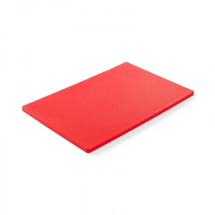 Tocator rosu din polietilena HDPE 500 pentru carne cruda, 45x30 cm
