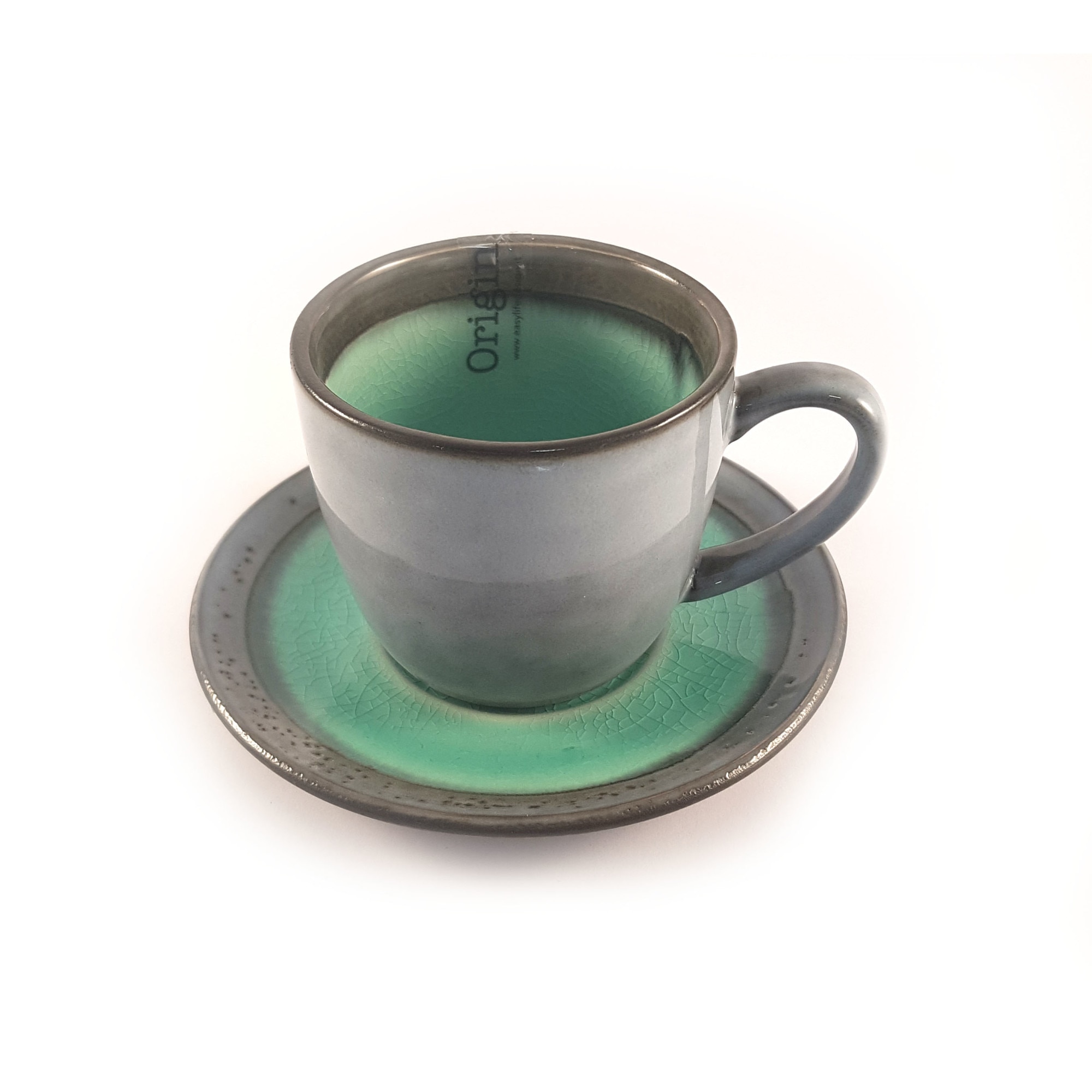 Ceasca cu farfurioara - Stoneware Origin Light Green