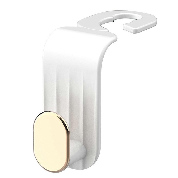 Suport auto pentru tetiera, organizator spate, alb, 9x7.5x3.5cm