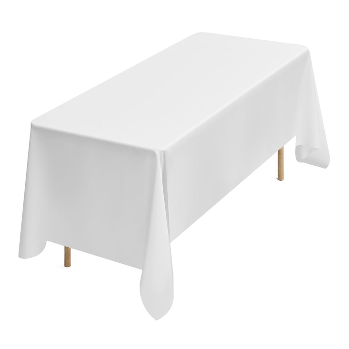 VEVOR asztalterítő szett 10 db fehér 1778x3048mm, poliészter, gyűrődésálló