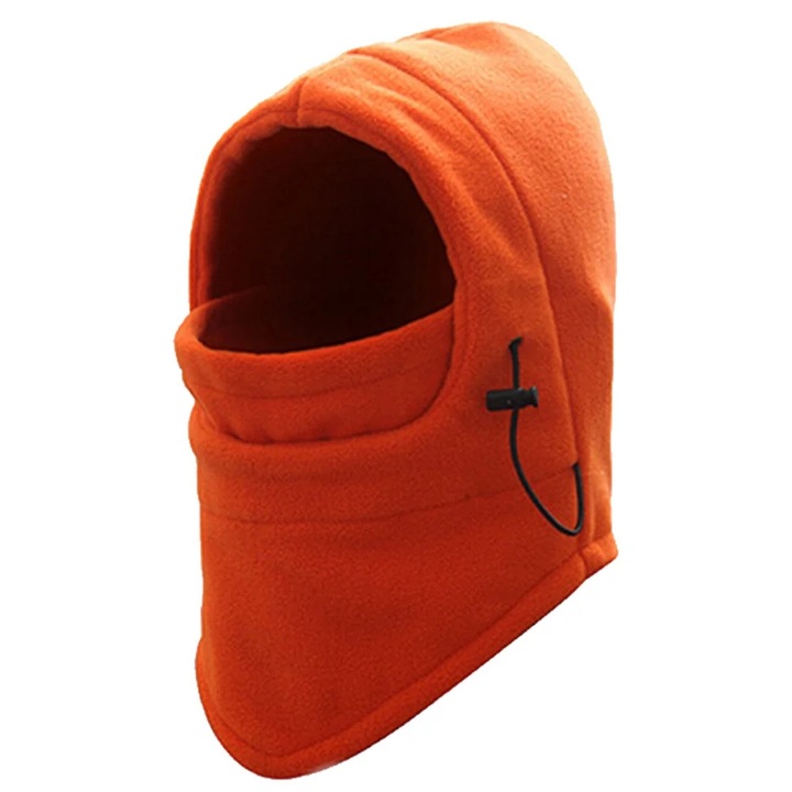 Masca schi YANYXR fleece portocaliu calduroasa protectie vant 30x25cm