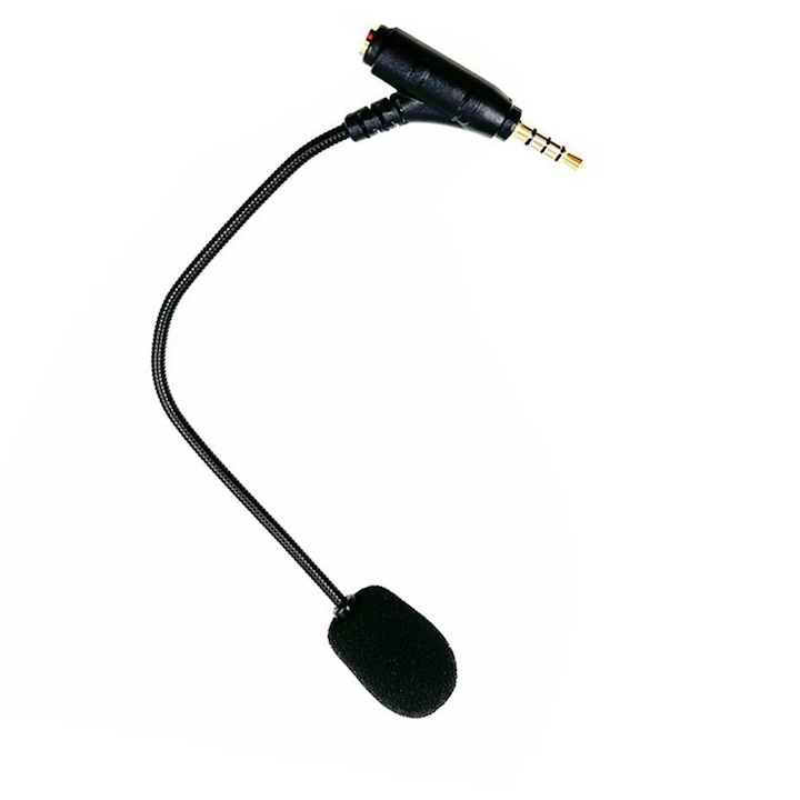 YANYXR 3.5mm levehető mikrofon gaming fejhallgatóhoz, habszivacs védelemmel, 19cm