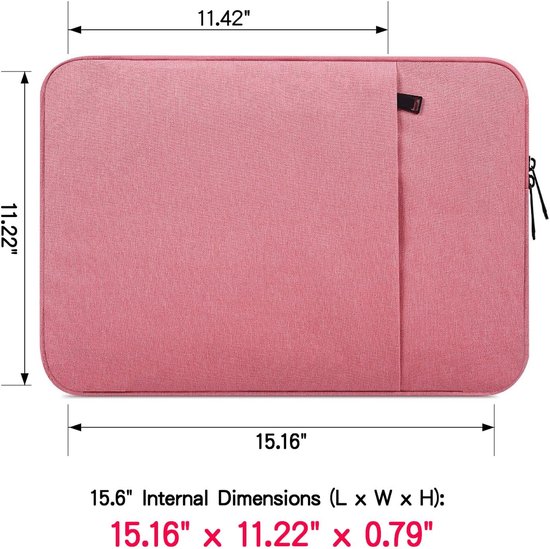 Husa laptop 15,6 inch, rezistenta la apa si socuri, negru, 38,5x28,5x2 cm