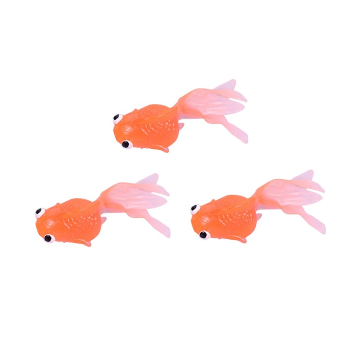 YANYXR 7 darabos fürdőjáték készlet, úszó aranyhalak, többszínű, 6.5cm