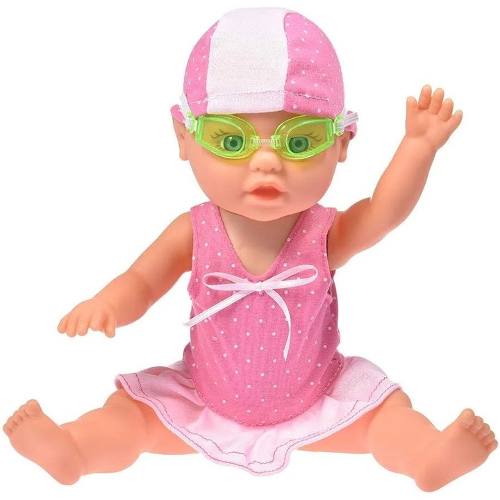 Papusa de inot YANYXR, PVC, rezistenta la apa, mini, pentru copii 3+ ani