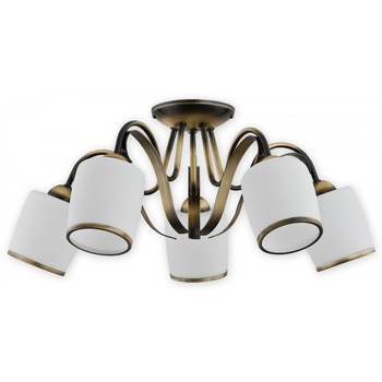 Plafoniera Laura alama patinata cu cinci brate, 5xE27, max 5x60W, 02275 W5 Lemir Plafoniera Laura alama patinata cu cinci brate, 5xE27, max 5x60W, 02275 W5 Lemir