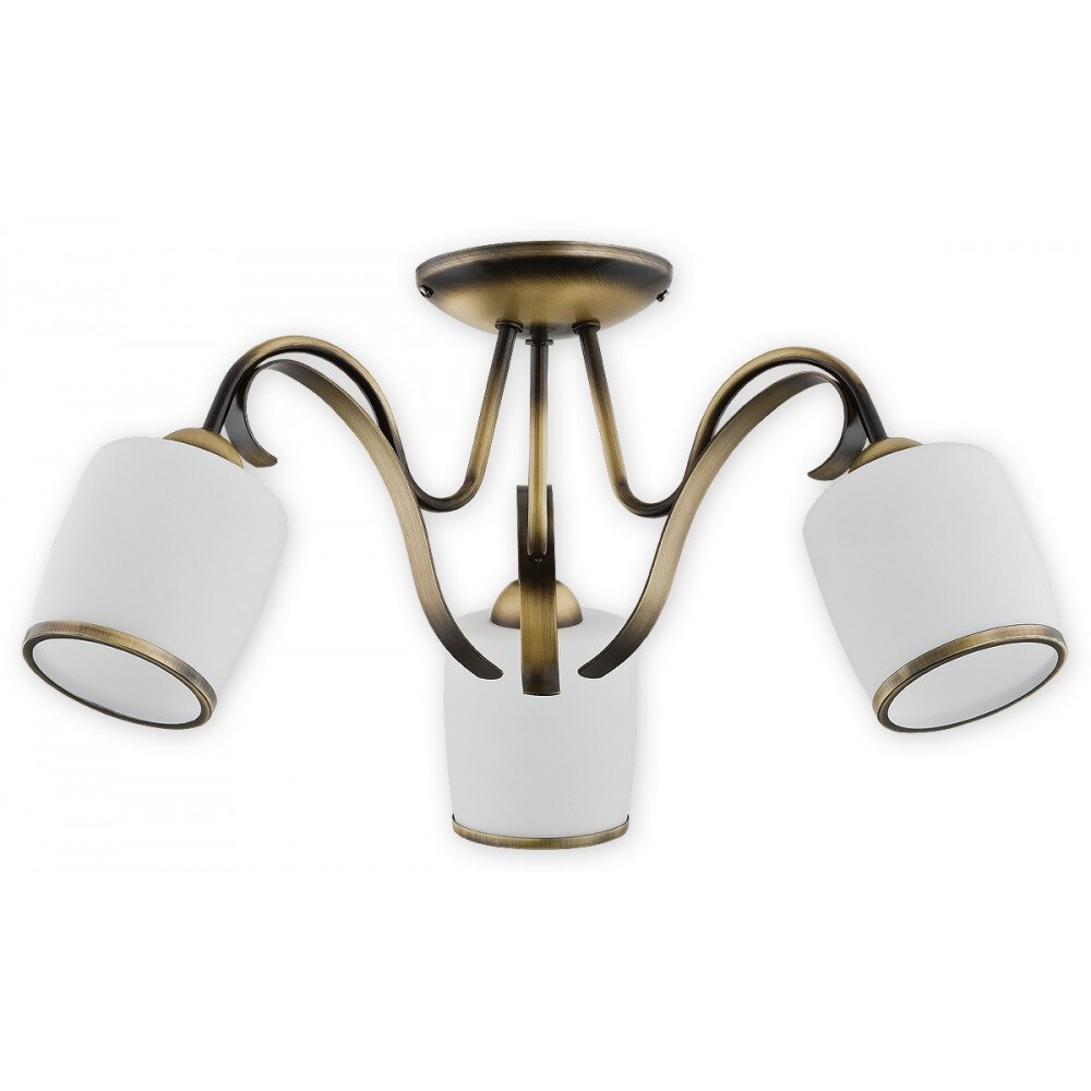 Plafoniera Laura alama patinata cu trei brate, 3xE27, max 3x60W, 02273 W3 Lemir