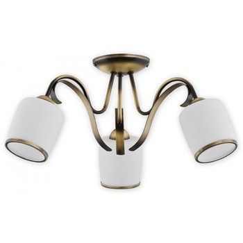 Plafoniera Laura alama patinata cu trei brate, 3xE27, max 3x60W, 02273 W3 Lemir Plafoniera Laura alama patinata cu trei brate, 3xE27, max 3x60W, 02273 W3 Lemir