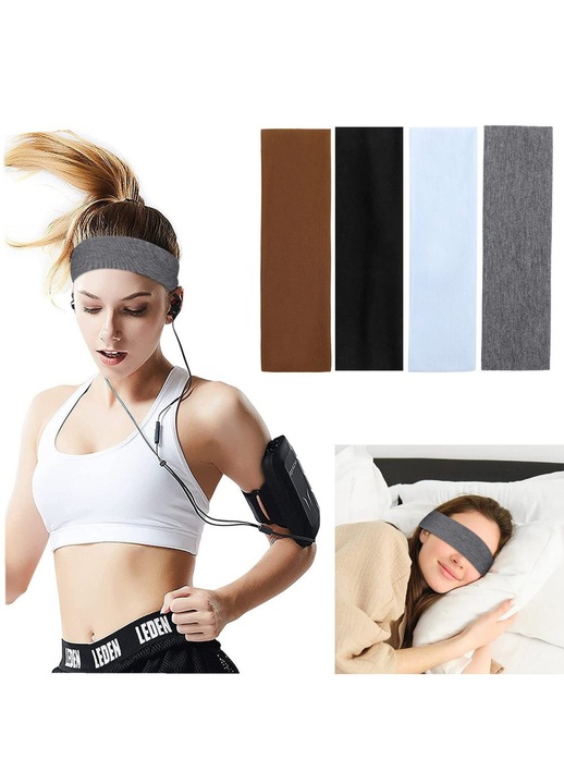Banderola sport elastica bumbac, antiderapanta, absorbanta, 22x6cm