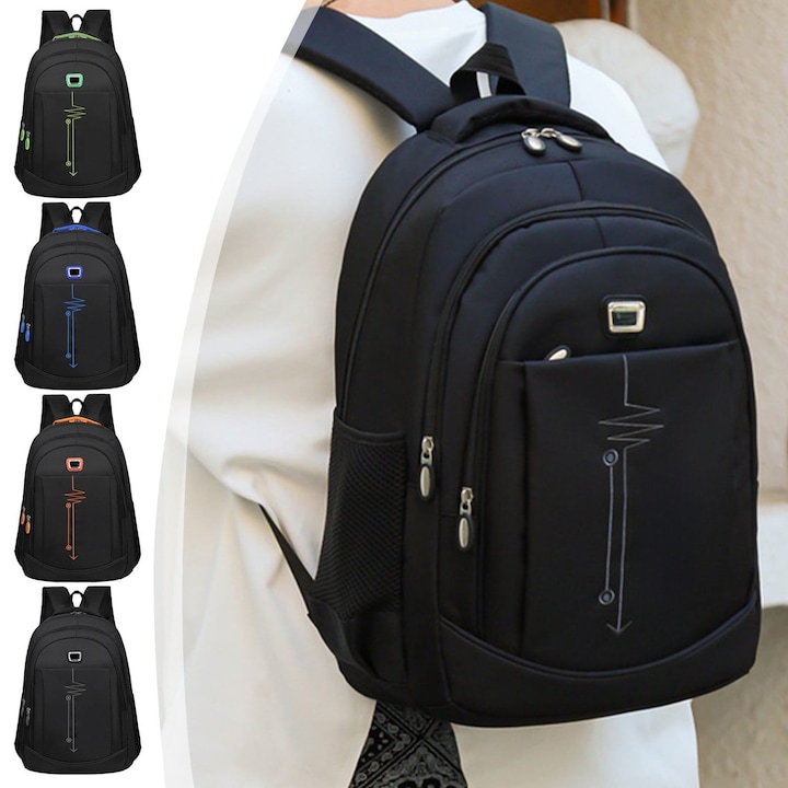 Rucsac laptop mare, usor, albastru, 46x32x19cm