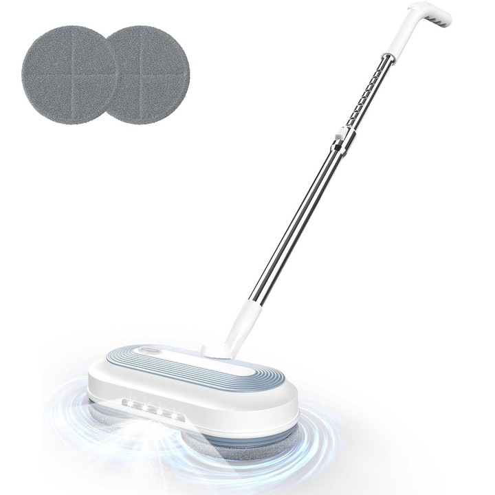 Mop electric fara fir, pulverizator apa, LED, 200ml, 40min autonomie