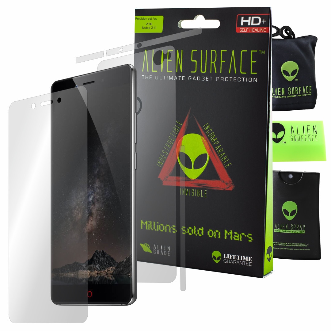 Folie Alien Surface HD, ZTE Nubia Z11, protectie ecran, spate, laterale + Alien Fiber Cadou