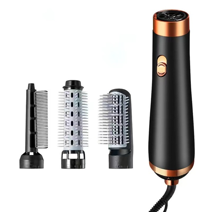 Йонна сешоар 900W компактен матово черен 22x19x7см комплект 3 гребена