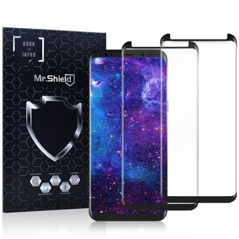 Folie Sticla Mr.Shield, Samsung Galaxy S8,Set 2 Bucati, Protectie Profesionala Ecran 3D, Utilizabila cu Husa- Negru Folie Sticla Mr.Shield, Samsung Galaxy S8,Set 2 Bucati, Protectie Profesionala Ecran 3D, Utilizabila cu Husa- Negru