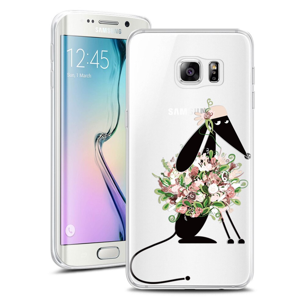 Husa Transparenta din Silicon pentru Samsung S6 Edge colectia Primavara, Funky Dog