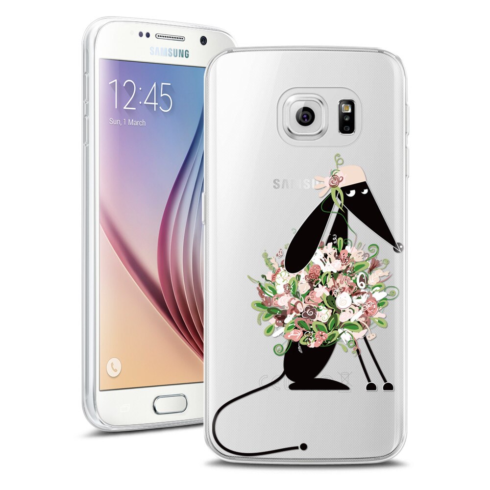Husa Transparenta din Silicon pentru Samsung S6 colectia Primavara, Funky Dog