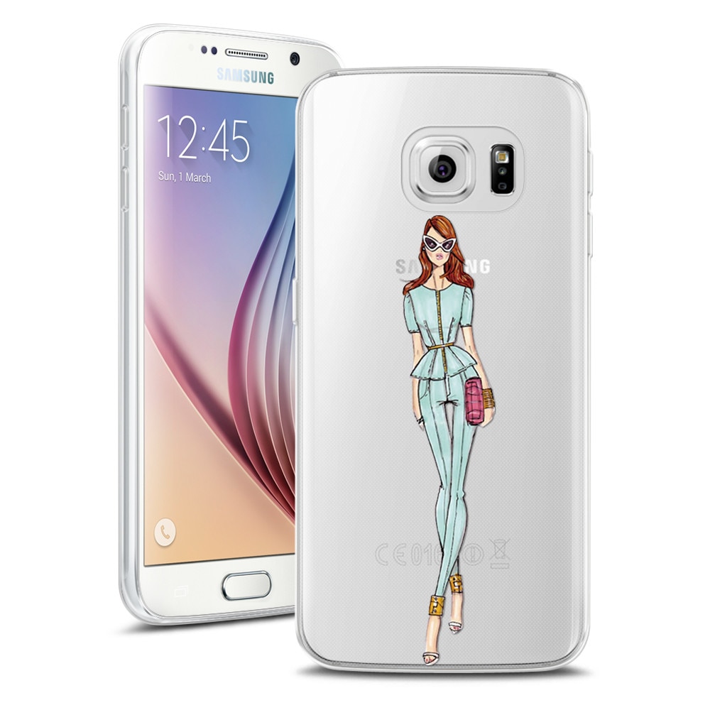 Husa Transparenta din Silicon pentru Samsung S6 colectia Primavara, Funky Girl