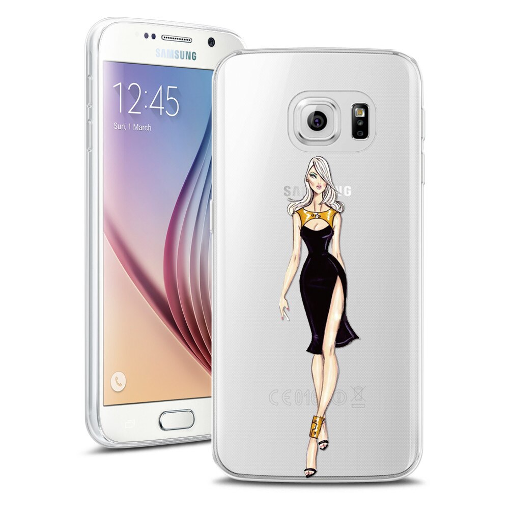 Husa Transparenta din Silicon pentru Samsung S6 colectia Primavara, Funky Girl 2