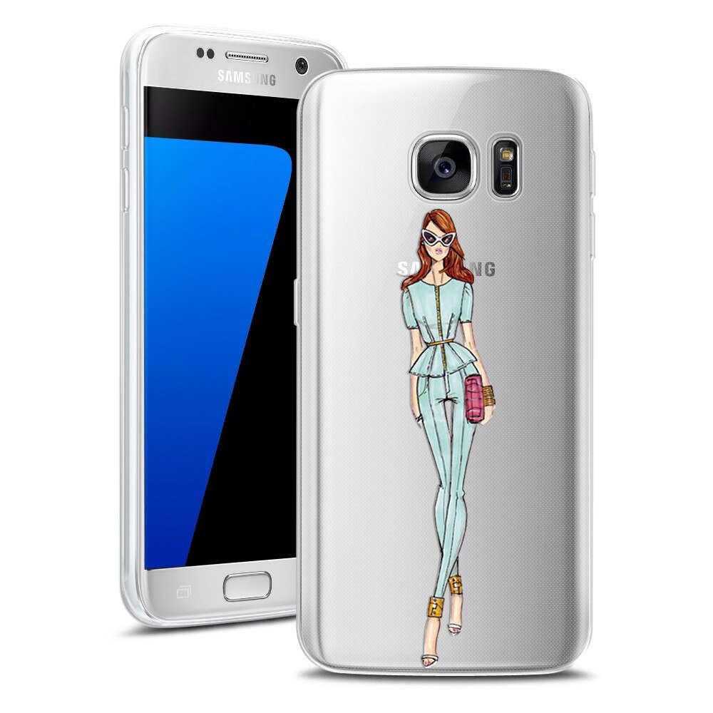 Husa Transparenta din Silicon pentru Samsung S7 colectia Primavara, Funky Girl