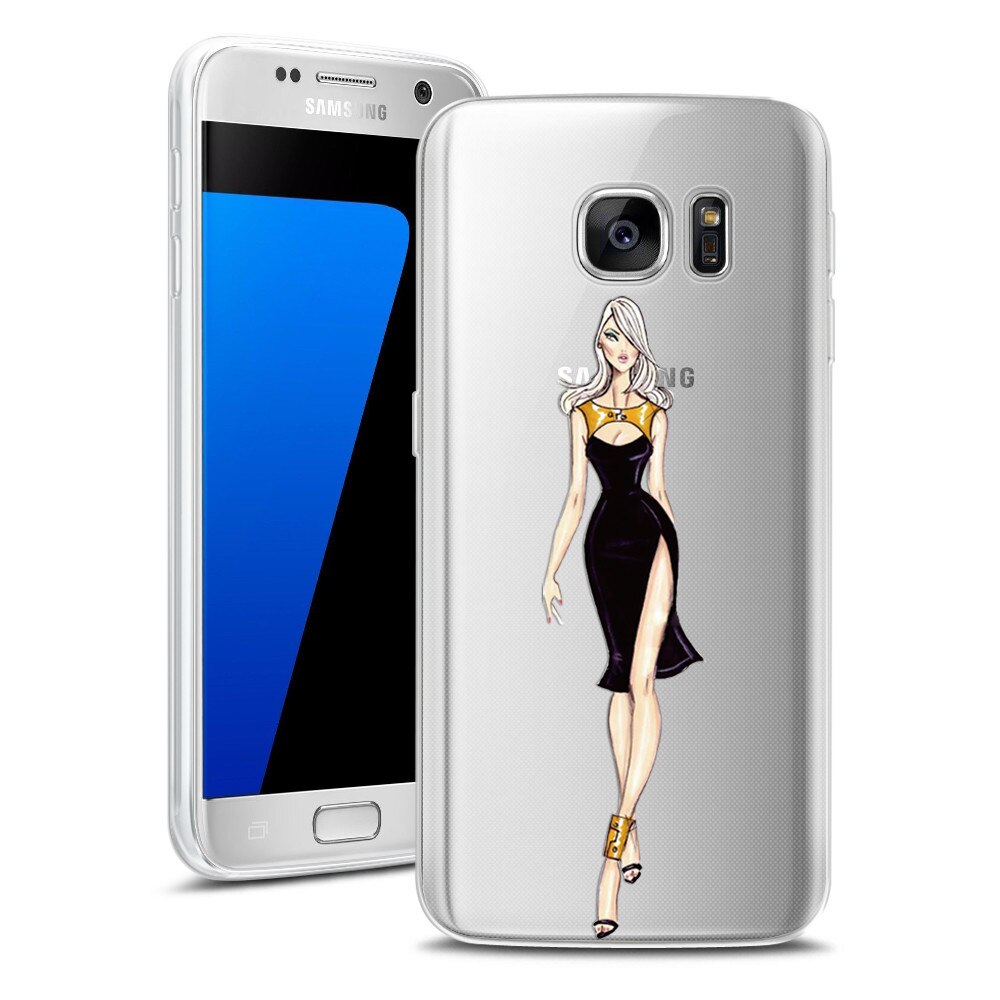Husa Transparenta din Silicon pentru Samsung S7 colectia Primavara, Funky Girl 2
