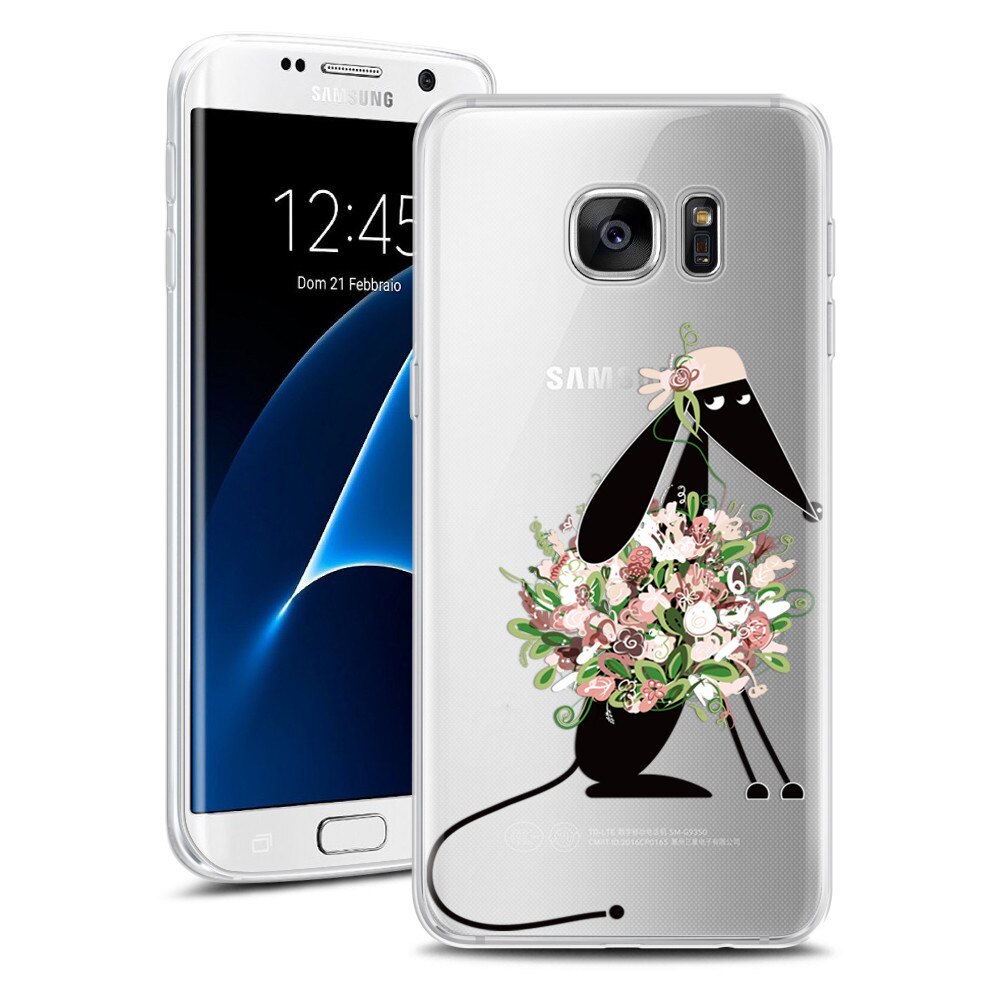 Husa Transparenta din Silicon pentru Samsung S7 Edge colectia Primavara, Funky Dog