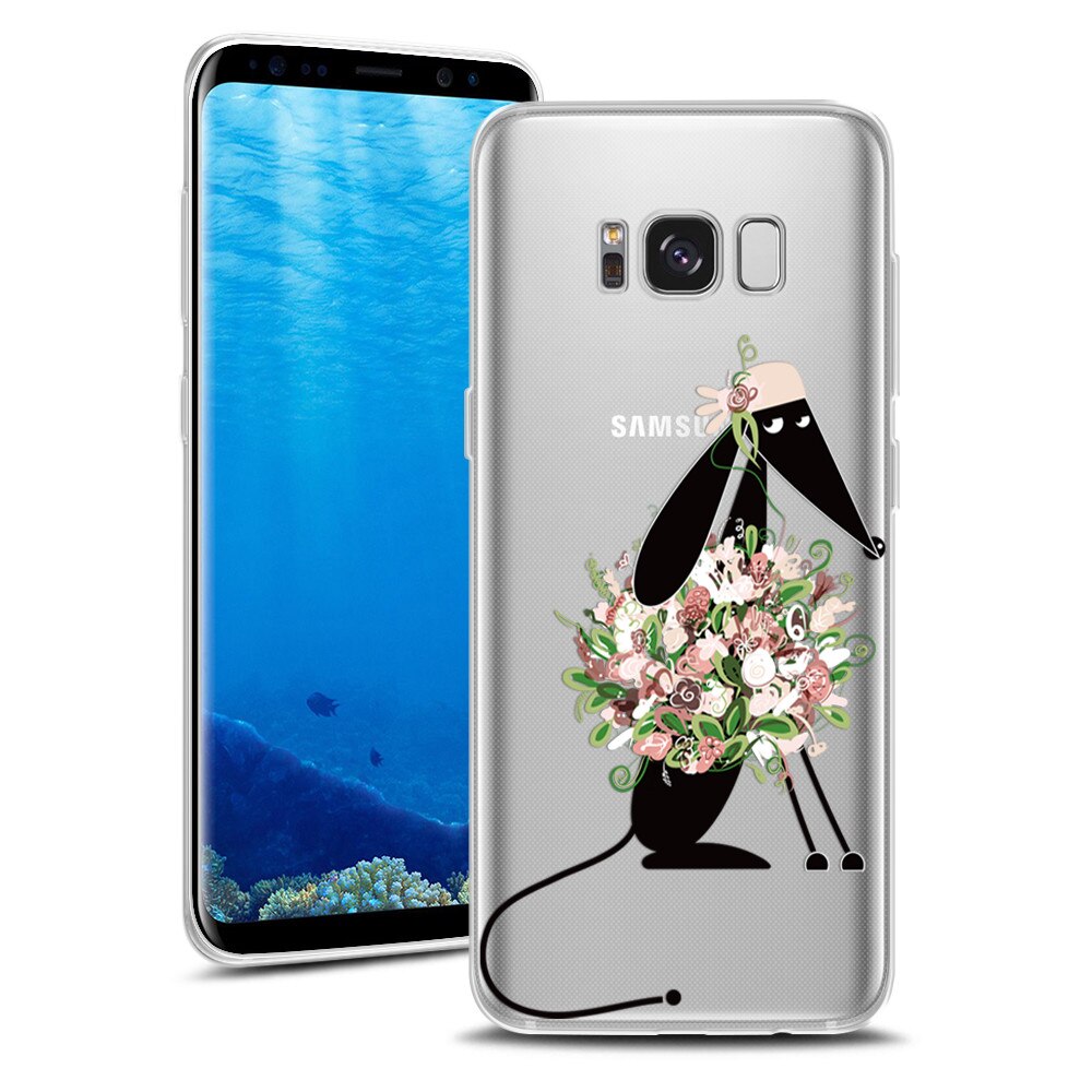 Husa Transparenta din Silicon pentru Samsung S8 colectia Primavara, Funky Dog