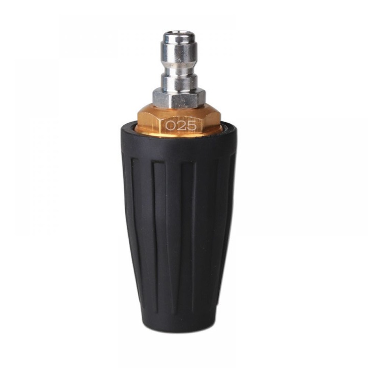 Bucsa presiune inalta, cap turbina rotativa, plastic rezistent, 25mm, 1/4 inch, 1 bucata