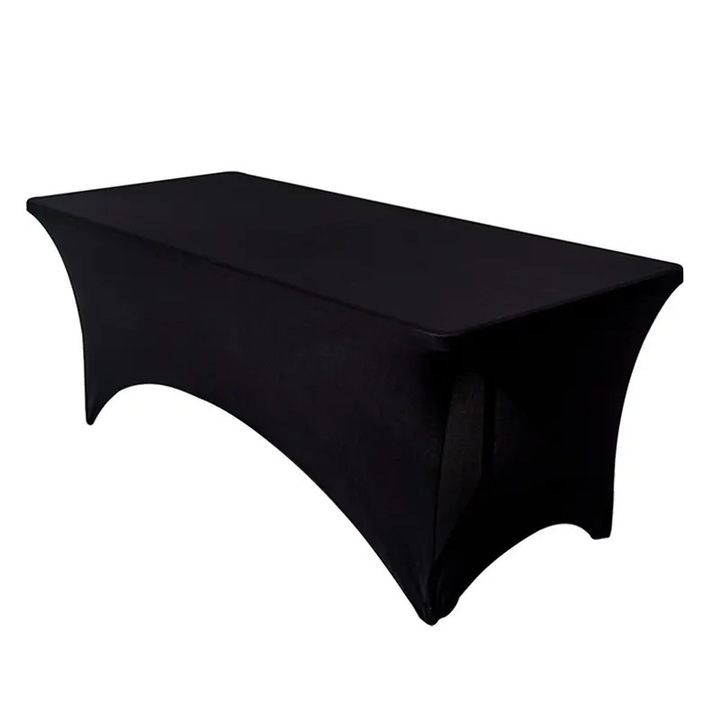 Fekete elasztikus asztalterítő 122x65x75cm, 1 db-os szett