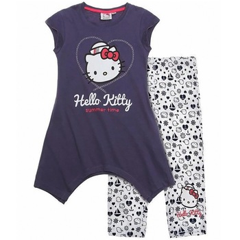 Compleu fete, bluza si colanti 3/4, Hello Kitty, Bleumarin Compleu fete, bluza si colanti 3/4, Hello Kitty, Bleumarin