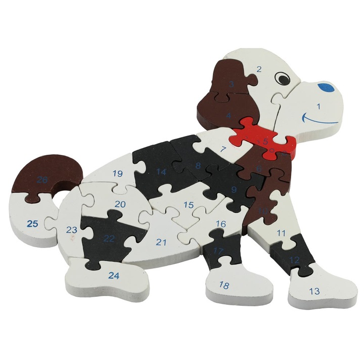 Puzzle Catelus lemn