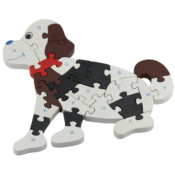 Puzzle Catelus lemn