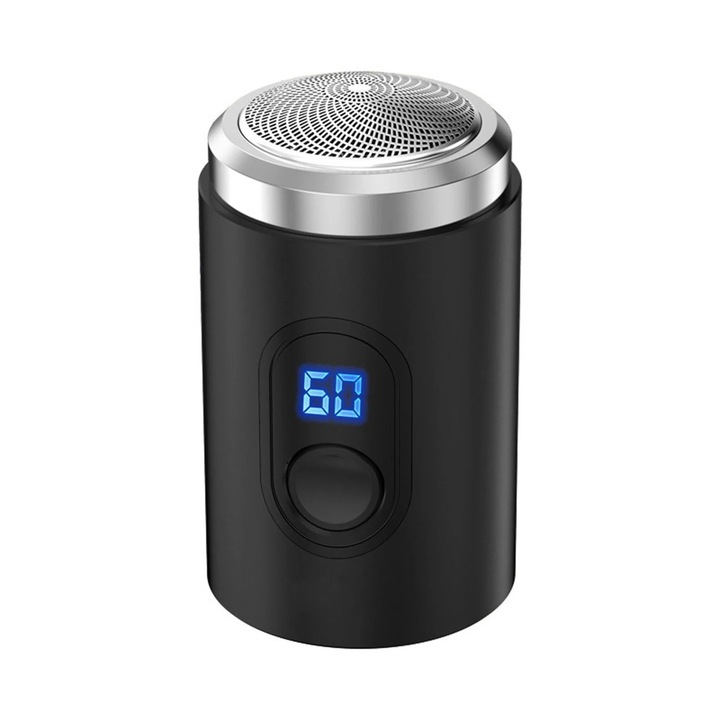 YANYXR mini hordozható digitális USB elektromos borotva, fekete, 10x4x3cm