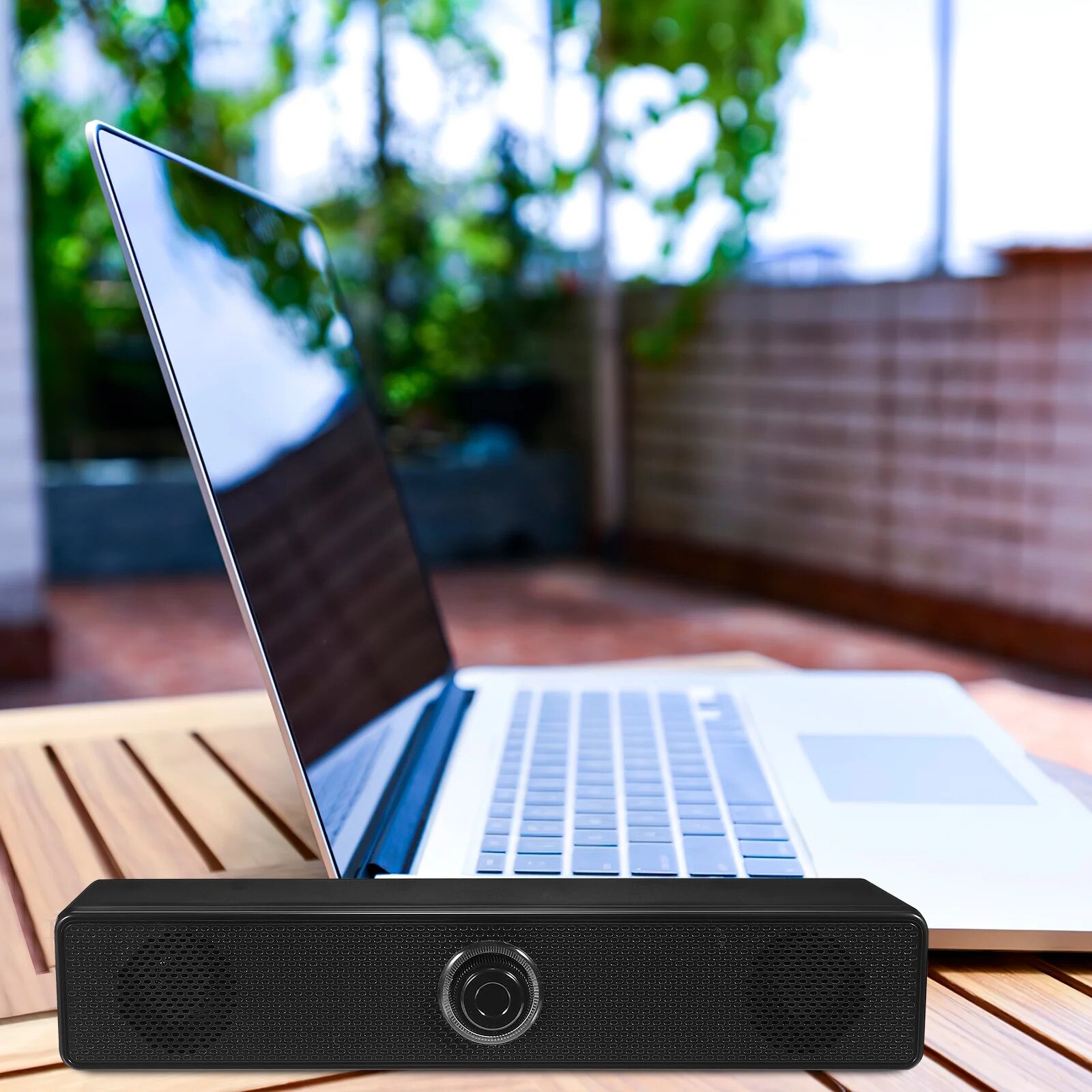 Boxa soundbar crem compacta 31.5x5.6x5.6cm pentru computer si acasa