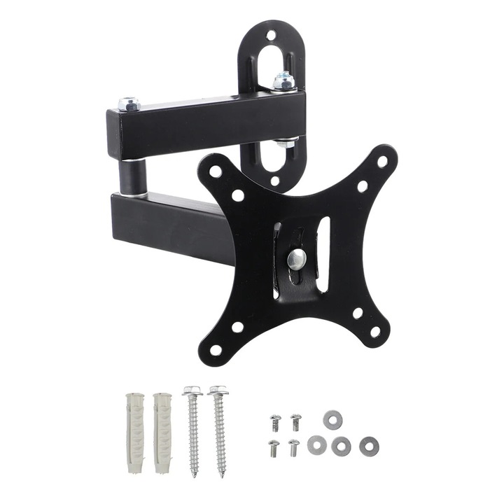 Suport perete TV rotativ 14-27 inch negru 30x12x5cm