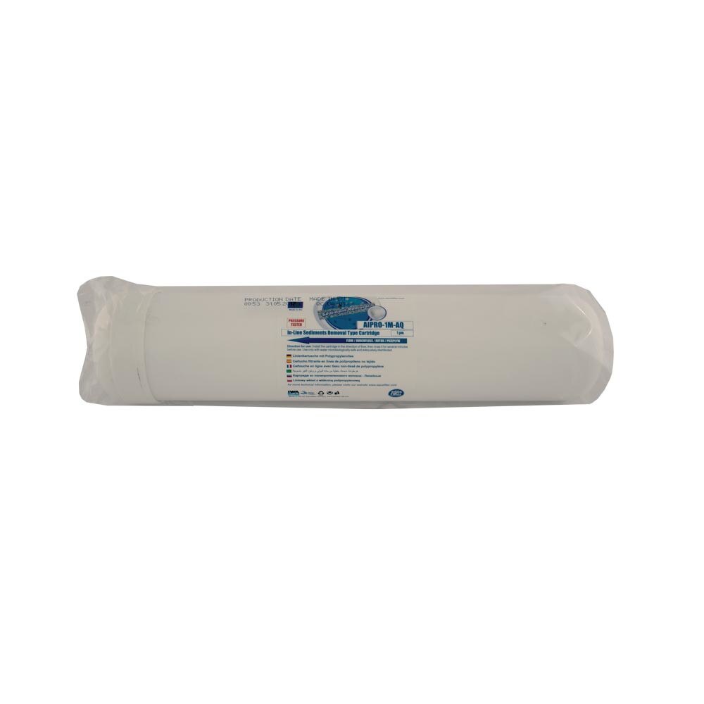 Cartus filtrant inline Aquafilter AIPRO-1M-AQ pentru inlaturarea sedimentelor mai mari de 1 micron