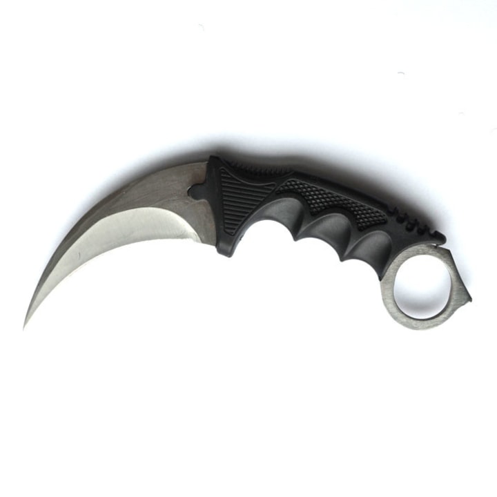 Нож Карамбит CS: GO X-1, С калъф, Металик, 19 см