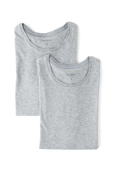 Pepe Jeans London, Set de tricouri de casa, cu decolteu la baza gatului Rocco Lounge - 2 piese, Gri melange Pepe Jeans London, Set de tricouri de casa, cu decolteu la baza gatului Rocco Lounge - 2 piese, Gri melange