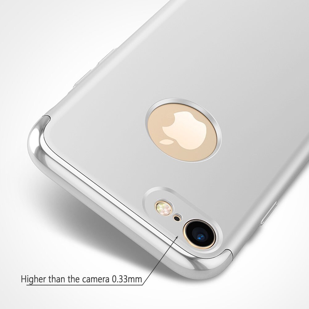 Husa IPAKY Office Style Full Protection - Hybrid - iPhone 7 (Silver)